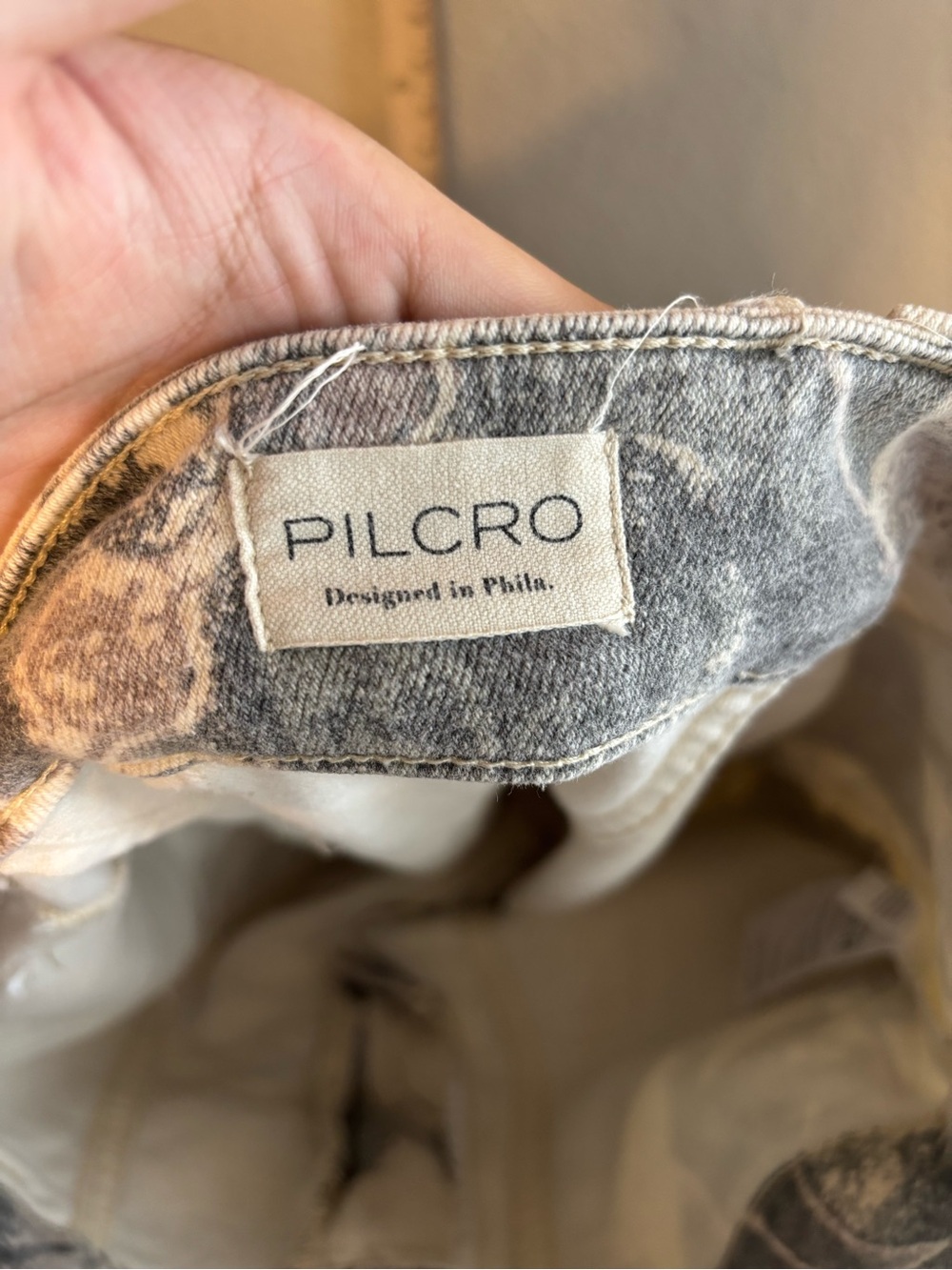 The Skipper Seamed High-Rise Crop Wide-Leg Pants by Pilcro: Camo Edition - Picture 13 of 16